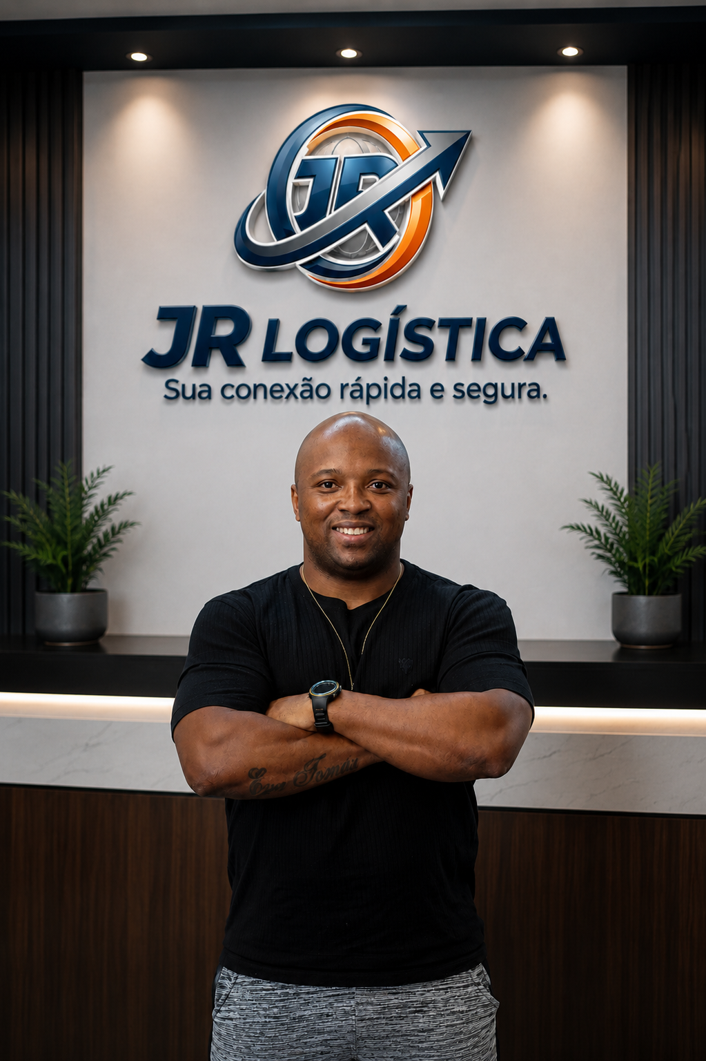 Júnior Abrahão na recepção JR Logística
